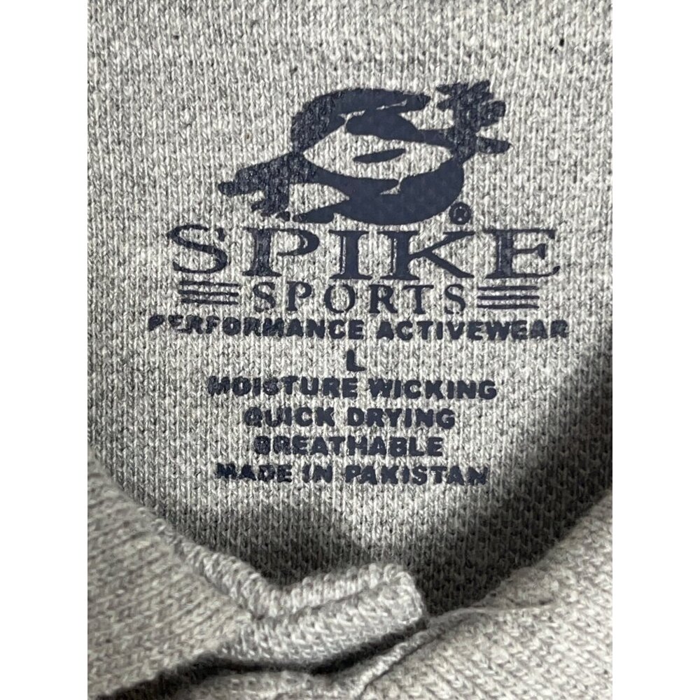 New Golf Shirt Polo Henley Gray Knit Short Sleeve Spike Sports Athletic Mens L - Picture 4 of 8